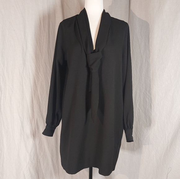 Ganni Dresses & Skirts - Ganni black bishop-sleeve mini dress, EU36, NWT